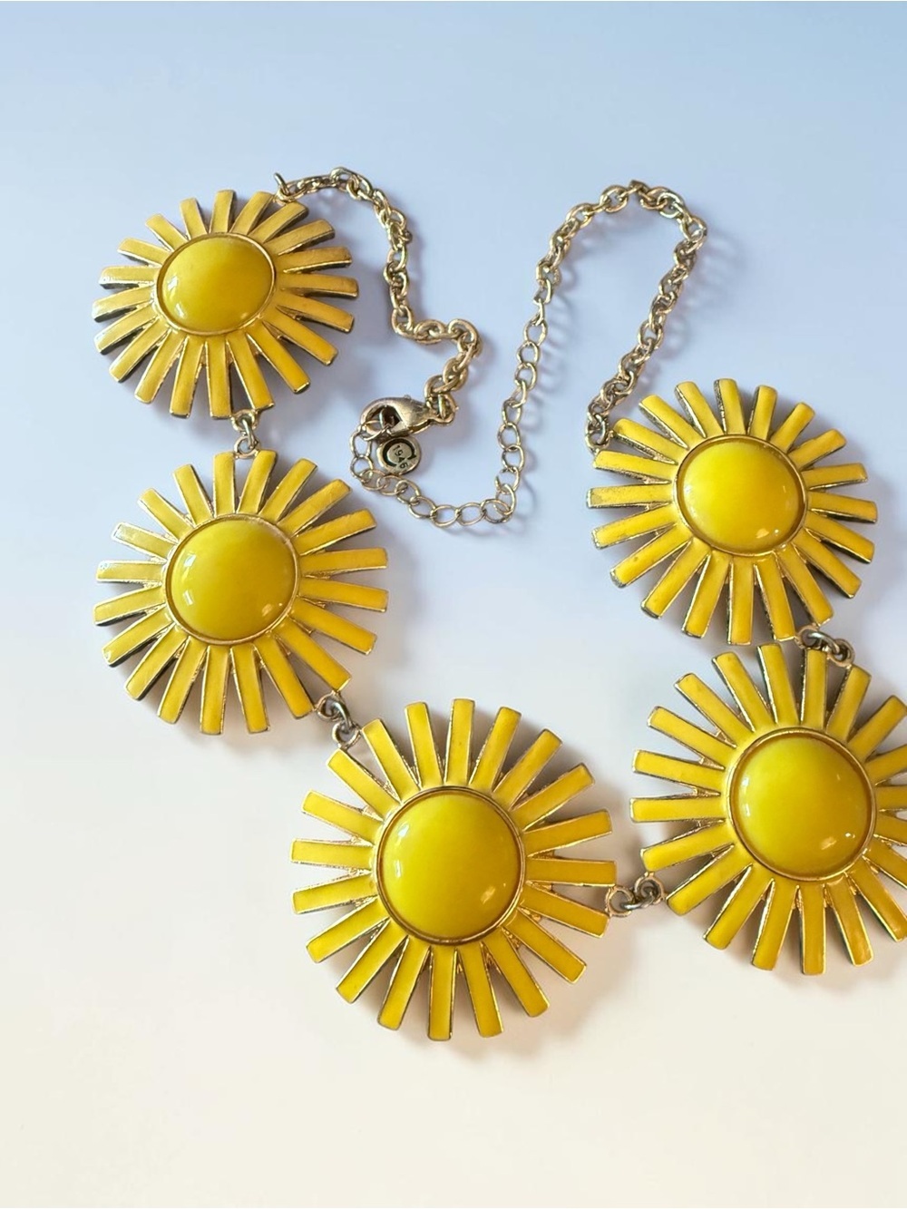 Fun Yellow Sunburst Statement Necklace - Unbranded - Picture 1 of 8